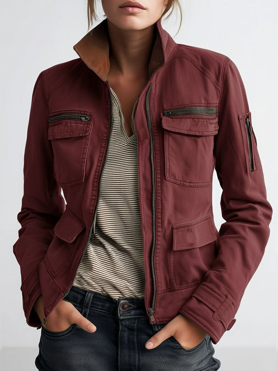 Chaqueta cargo verde oliva Outerdoor con bolsillo utilitario