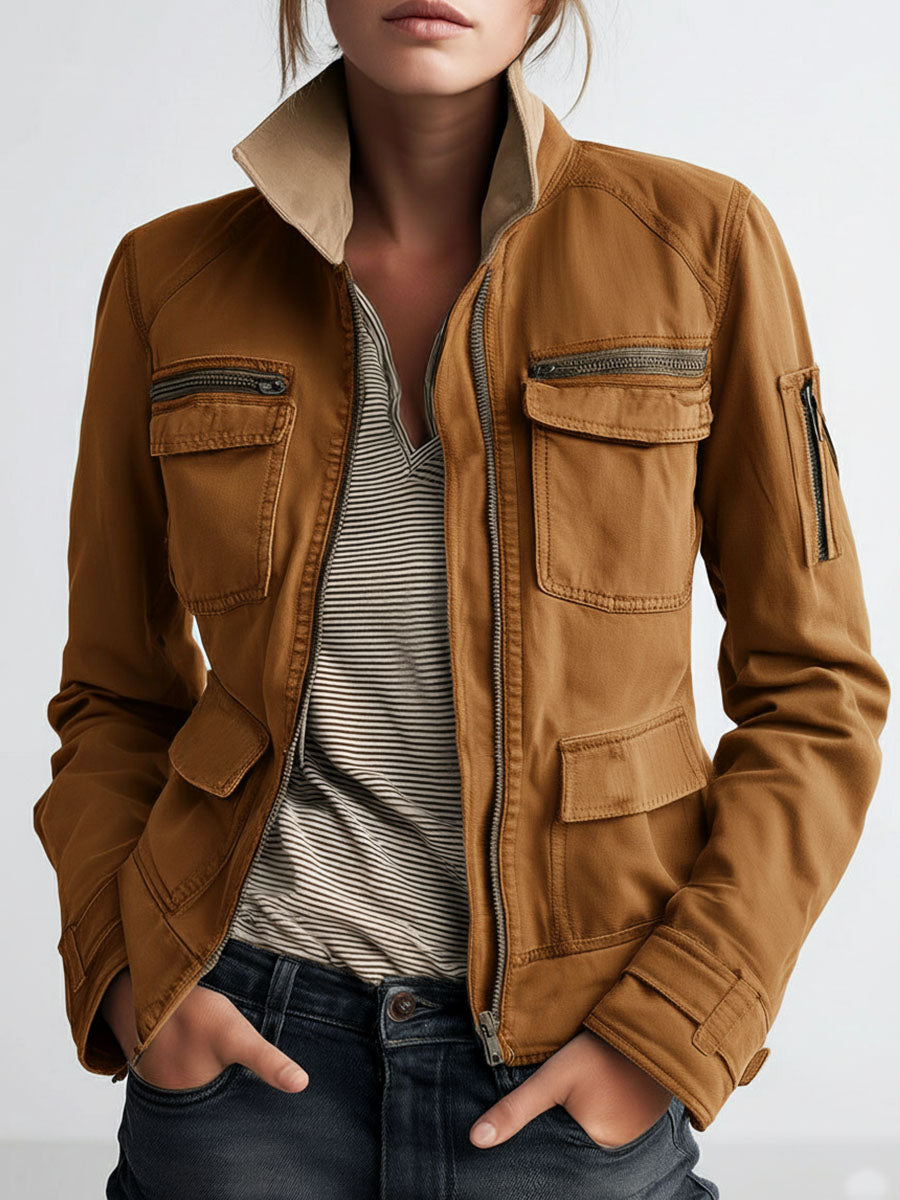 Chaqueta cargo verde oliva Outerdoor con bolsillo utilitario