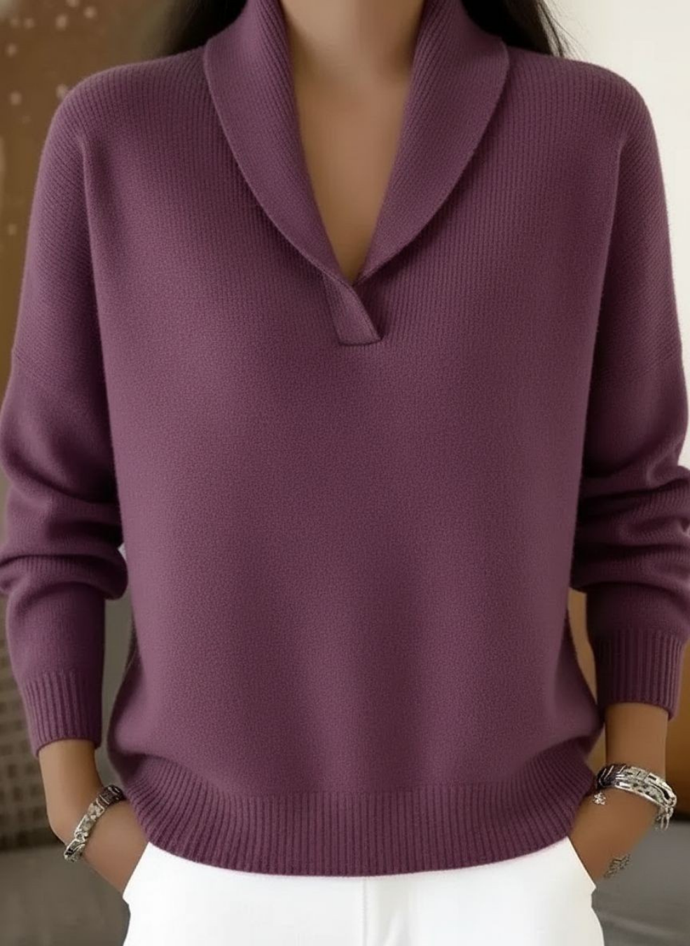 Elise™ | Suéter con cuello en V