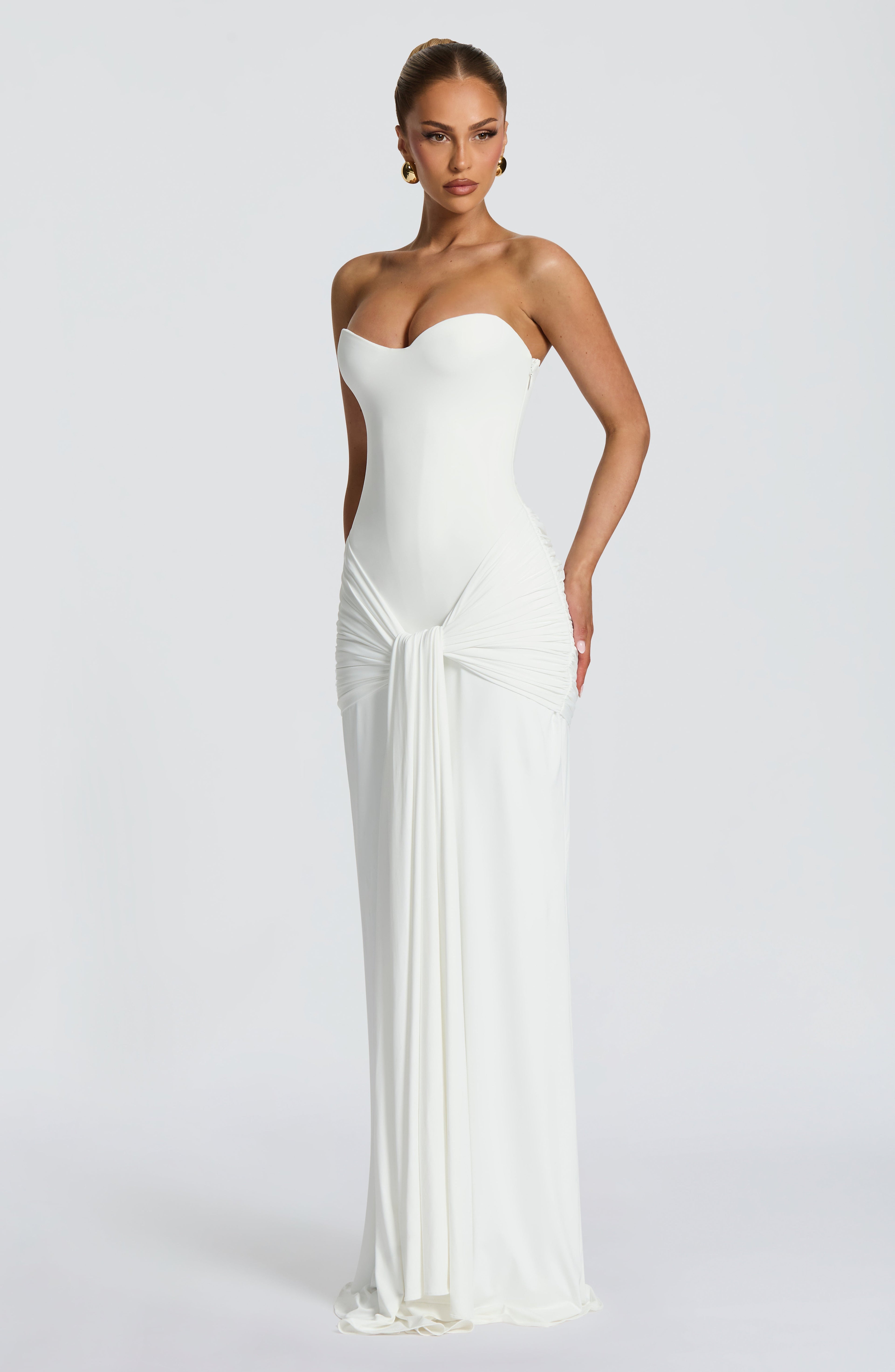 Vestido maxi marfil Gia