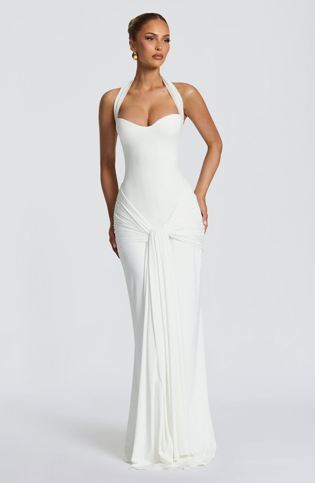 Vestido maxi marfil Gia