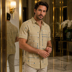 Camisa Geométrica Relaxed – Estilo y comodidad