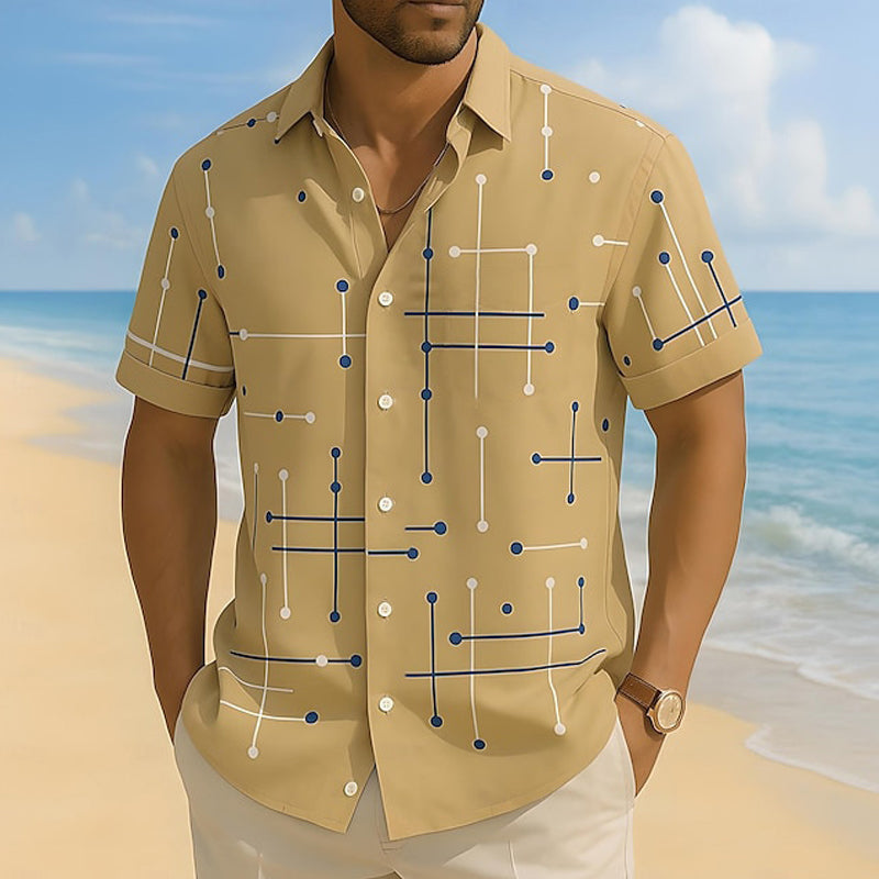 Camisa Geométrica Relaxed – Estilo y comodidad