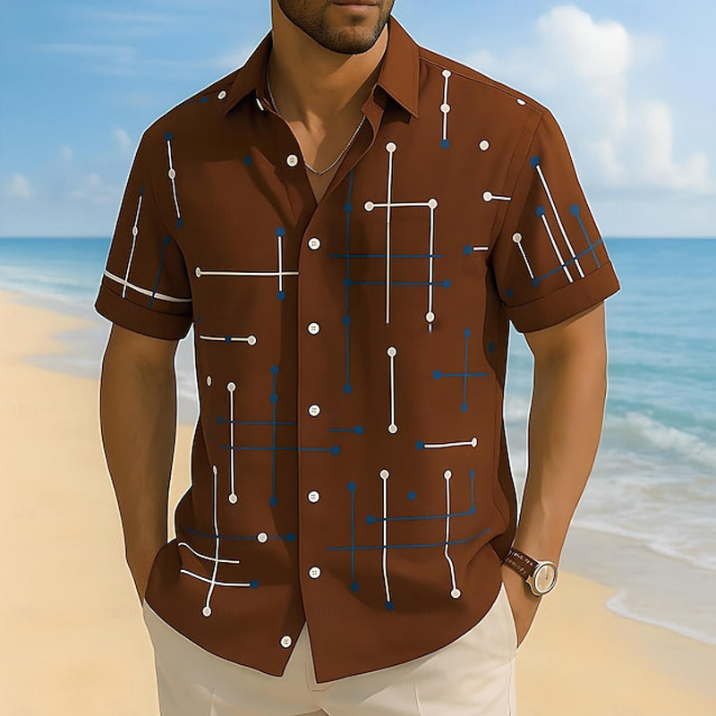 Camisa Geométrica Relaxed – Estilo y comodidad