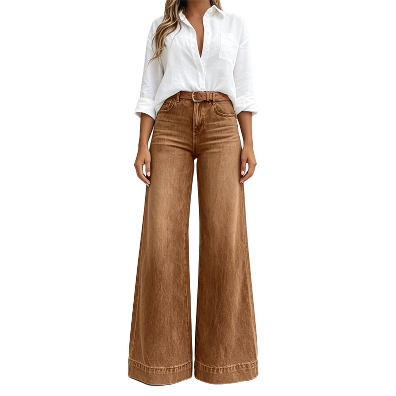 Lucia | Jeans de pierna larga con efecto alargador