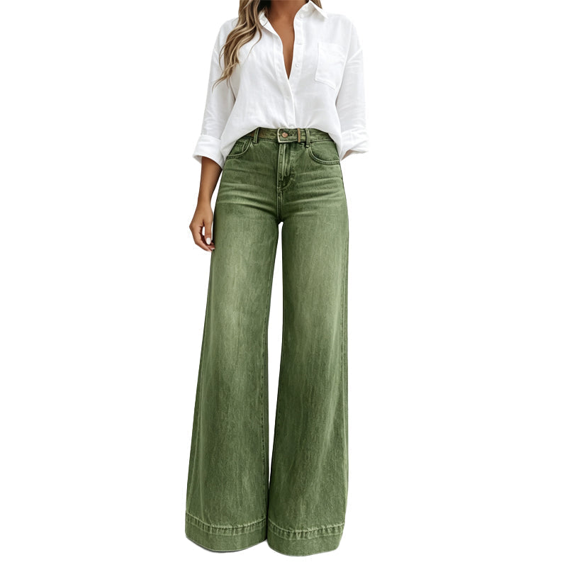 Lucia | Jeans de pierna larga con efecto alargador